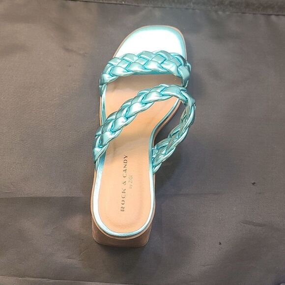 BRAND NEW ROCK&CANDY BY ZIGI DOUBLE BRAIDED STRAPS LOW BLOCK-HEEL SANDAL - Picture 16 of 16